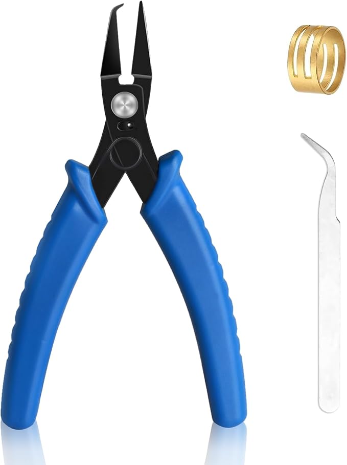 split ring opener tool keychain pliers for jewelry making with one tweezer, a jump ring,for bracelet beading diy craft jewelry making supplies