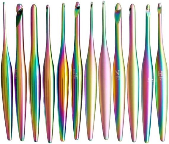 Furls Crochet Hook, Limited Edition Matte Aura Streamline Metal, Ergonomic Handle Crochet Hooks 7" (Matte, F - 3.75MM)