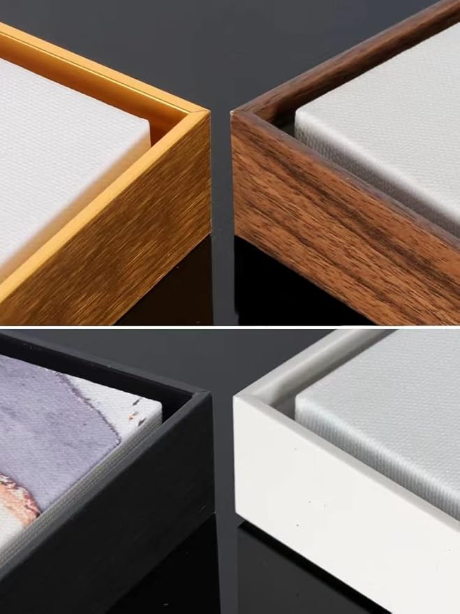 GVS-ART DIY Metal Floating Frame for 24X36 Canvas Painting Art,1 1/4"(3.2cm) Depth, Floater Frame,Mental Frame Kit, Cut to Pieces,Not Include Canvas or Mat. Black Walnut Frame