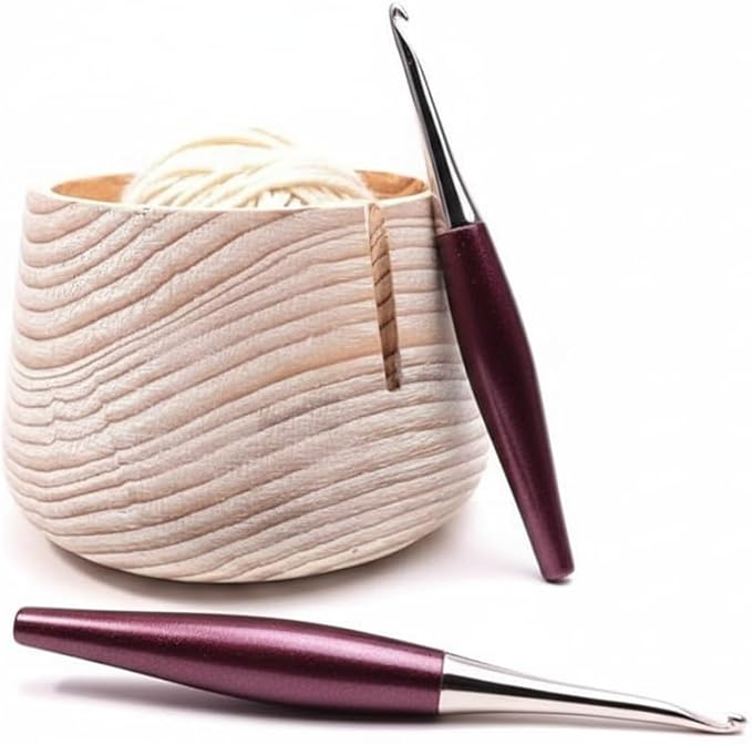 Furls Crochet Hook, Odyssey Amethyst, Nickel Plated Tip for Effortless Glide, Ergonomic Handle Crochet Hooks 7" (Odyssey - Amethyst, P - 10.00MM)