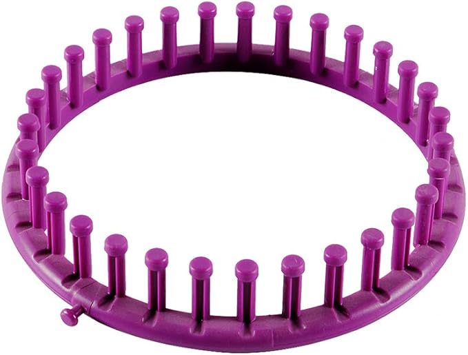 novelinks Round Knitting Looms Set - Set of 5 Plastic Looms Knitting with 1 Knitting Yarn Loom Needle and 1 Plastic Loom Pick