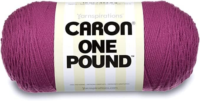 Caron One Pound Purple Yarn - 2 Pack of 454g/16oz - Acrylic - 4 Medium (Worsted) - 812 Yards - Knitting/Crochet