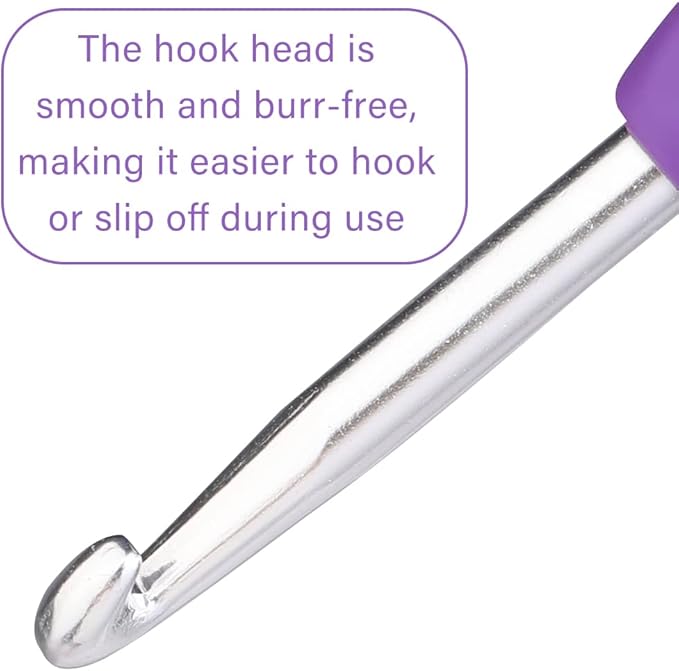 5 mm Crochet Hook, Ergonomic Handle for Arthritic Hands, Extra Long  Knitting Needles for Beginners and Crocheting Yarn (5 mm)