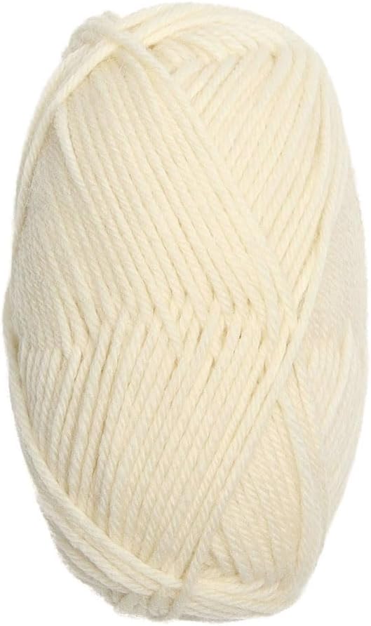 100% Pure Wool Yarn Superwash Set of 3 Skeins (150 Grams) DK Weight - Sourced Directly from Peru - Heavenly Soft and Perfect for Knitting and Crocheting (Jasmine White)