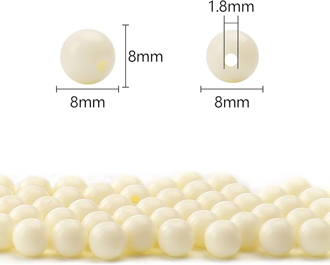 500pcs 8mm smooth beige acrylic round beads, round acrylic balls gumball beads, bubblegum beads chunky beads, plastic resin beads for necklace and bracelet making, crafting supplies
