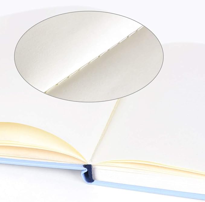 Mifuner Small Square 5x5 80gsm Mini Notebooks Blank Pages Sketchbooks Travel Journal Pocket Hardcover Paint Writing Notebook Blank Diary Memo Planner Sketchbook PU Leather Cover, Blue