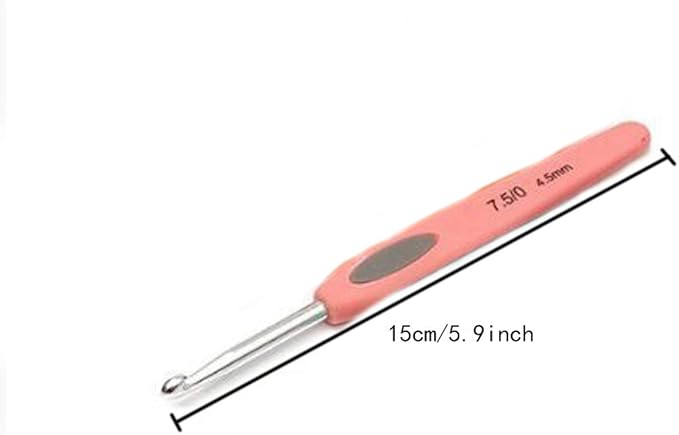 8PCS PVC Ergonomic Handle Color Crochet Hook Kit (2.5-6mm), for DIY Yarn, Scarf, Sweater, Hat, Baby Sock Weave Knitting Needle Etc (Color)