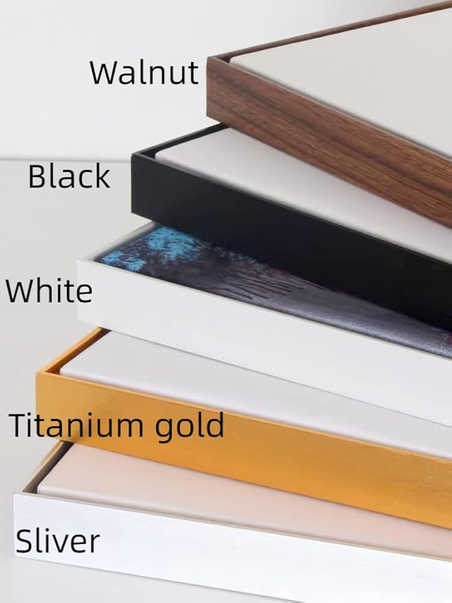 GVS-ART DIY Metal Floating Frame for 20X24 Canvas Painting Art,1 1/4"(3.2cm) Depth, Floater Frame,Mental Frame Kit, Cut to Pieces,Not Include Canvas or Mat. Black Walnut Frame