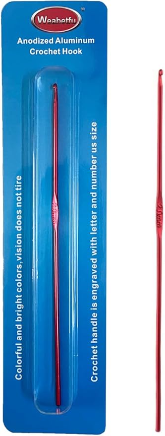 Weabetfu Aluminum Crochet Hook,Knitting Needles Crochet Needles for Knitting Craft Yarn,Crochet Hooks Size B,2mm-New