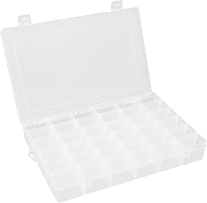OALCQ 36 Grids Bead Organizer Box Tackle Box Organizers and Storage Rock Collection Boxes Plastic Organizer Boxes