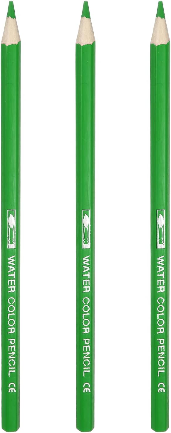 PATIKIL Watercolor Pencils, Light Green Color Pencil Set Sketch Coloring Drawing Colored Pencils Bulk Artist Drawing Supplies for Adult Coloring Book Blending, 3 Pcs