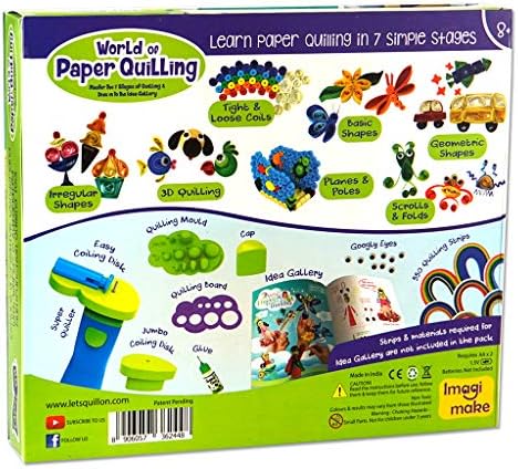 Quill On World of Paper Quilling with Electric Quilling Tool | Paper Quilling Kit | Crafts for Girls Ages 8-12 | Craft Kit for Kids 10-12 | Birthday Gift for 8,9,10,11,12 Year Old Girls and Boys