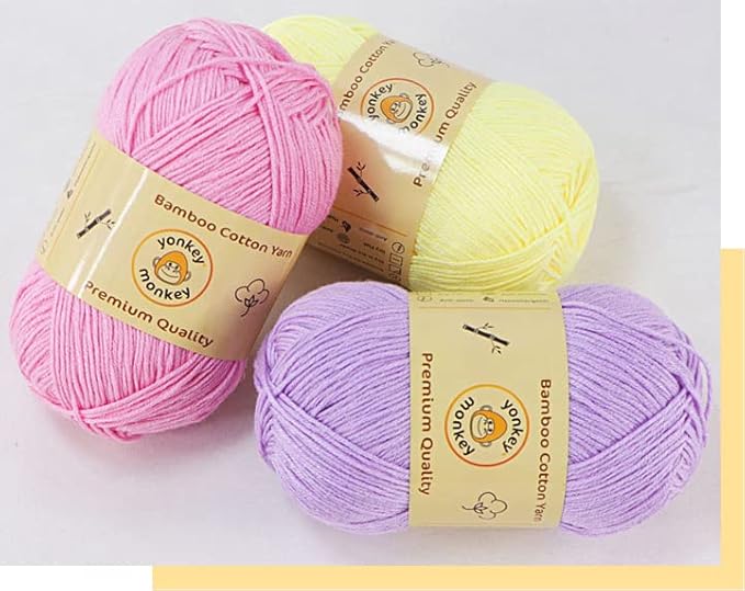 10-Pack of Yonkey Monkey 500 Grams Yarn - 70% Rayon derived from Bamboo, 30% Cotton - Imported -Ruby Red 9007