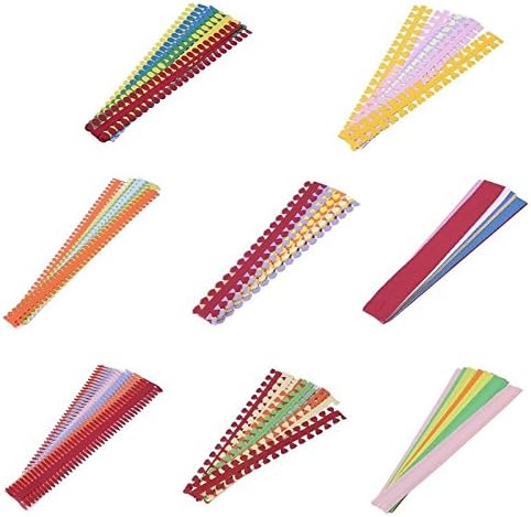 ODETOJOY Flower Quilling Paper Strips Craft Make Paper Flowers Kit for Scrapbooking-(40PCS, 8 Patterns) with Embossing Ball Stylus Tool (8 Pattern Flower)