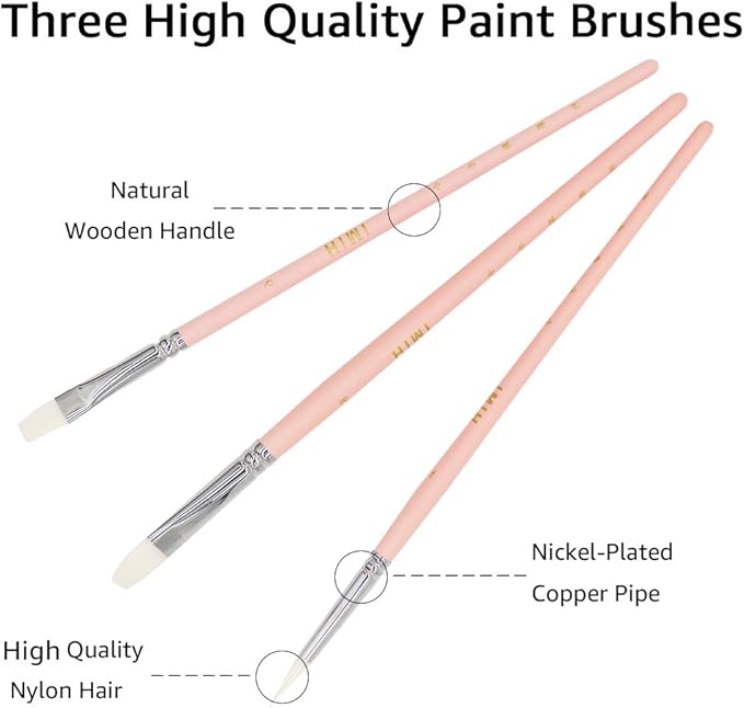 HIMI Gouache Paint Set, 24 Colors x 30ml/1oz with 3 Brushes & a Palette, Unique Jelly Cup Design, Non-Toxic, Guache Paint for Canvas Watercolor Paper - Perfect for Beginners, Students, Artists(Pink)