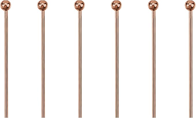 Mandala Crafts 1 Inch Antique Copper Ball Head Pins for Jewelry Making Earring Making Supplies - 500 Jewelry Findings for Making Earrings DIY Bracelets Rosary Charms