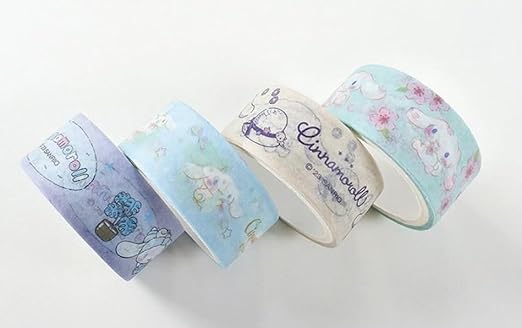 Cute Masking Tape, Washi Tape Set, 8 Pack, 0.6 Inch Wide (SkyBlue)
