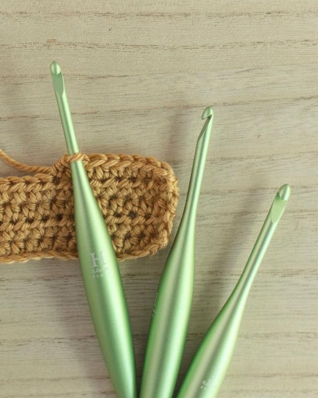 Furls Crochet Hook, Limited Edition Matte Pistachio Streamline Metal, Ergonomic Handle Crochet Hooks 7" (Matte, J - 6.00MM)