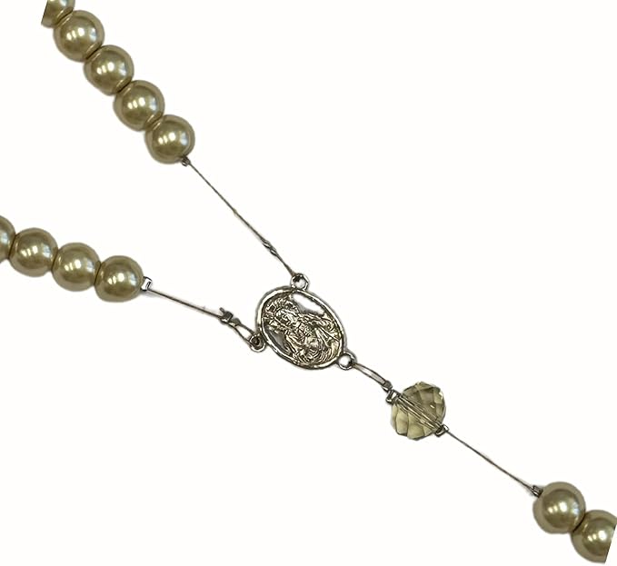Linpeng Rosary Making Kit, Gold Catholic Prayer Necklace Supplies for Women, DIY Jewelry Supplies, Gift for Beader, 1 Pack