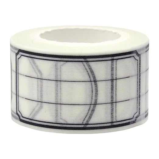 Japanese Label Writable Washi Tape / 25mm x 10M / 200 Stickers (Black)