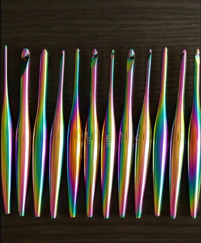 Furls Crochet Hook, Limited Edition Matte Aura Streamline Metal, Ergonomic Handle Crochet Hooks 7" (Matte, K - 6.50MM)