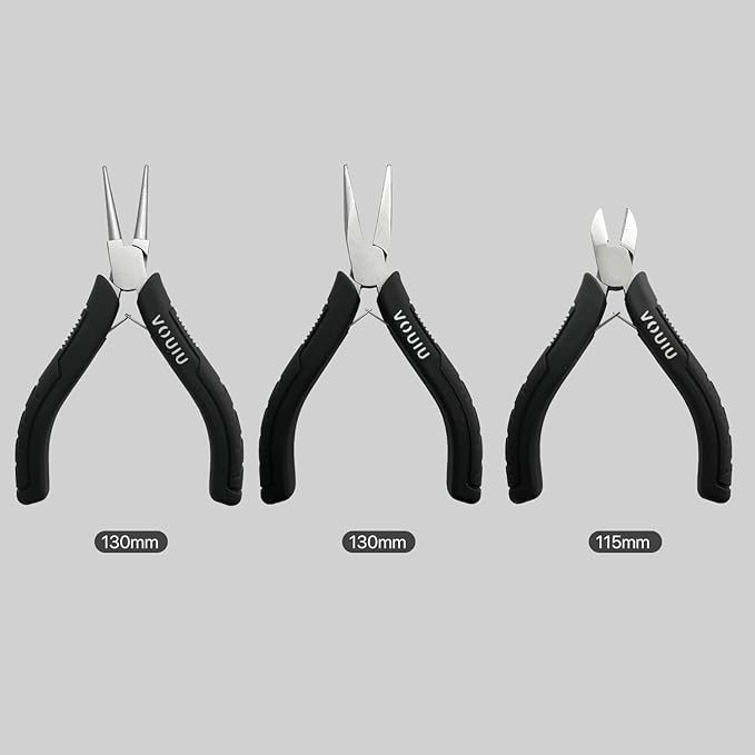 vouiu 3-piece jewelry pliers set jewelry making tools