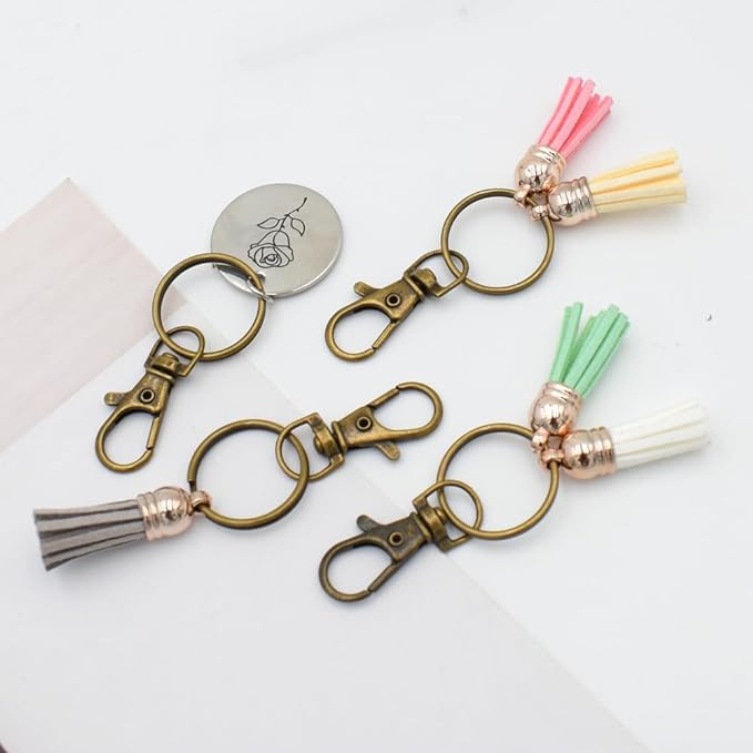 60 Pcs Premium Bronze Swivel Clasps Lanyard Snap Hooks with Key Rings, Key Chain Clip Hooks Lobster Claw Clasps for Keychain Clip Lanyard, Jewelry Making, DIY Crafts