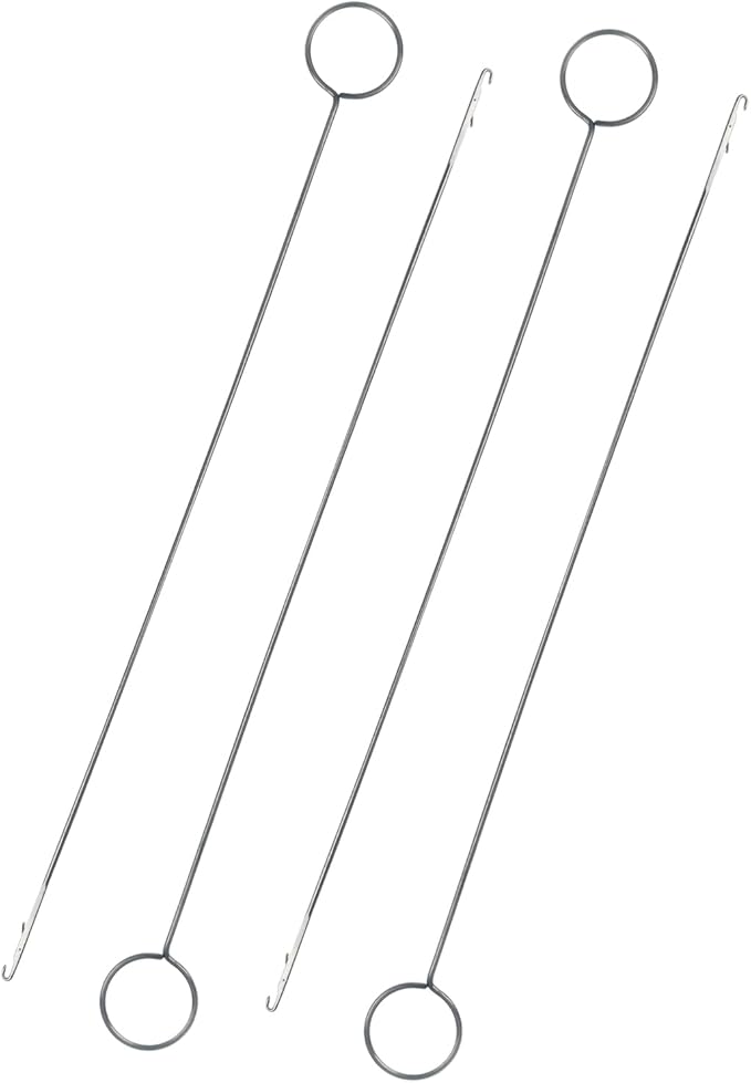 4 Pcs Point Loop Turner Sewing Tool, Tongue Crochet Tool Latch Hook Tool for Silicone Beads Belts Strips DIY Accessories