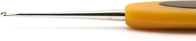 Clover Soft Touch Steel Crochet Hook: 1.25mm, Orange
