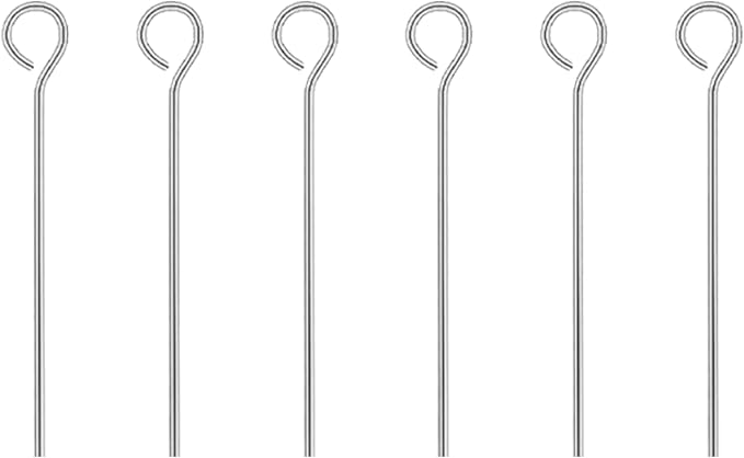 Mandala Crafts 1 Inch Stainless Steel Eye Pins for Jewelry Making Earring Making Supplies Jewelry Findings Open Eye Head Pins for Earrings DIY Bracelets Rosary Charms