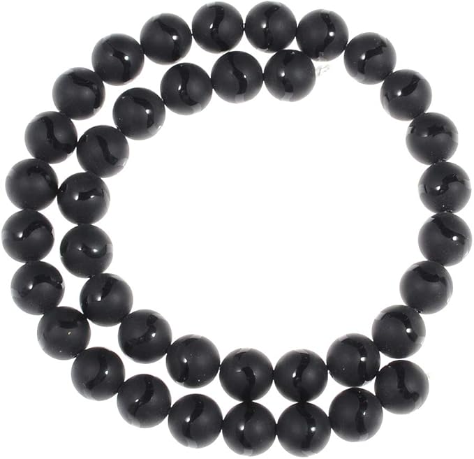 10mm Natural Agate W Line Gemstone Round Loose Beads Crystal Stone Bracelet Necklace Accessories Crafts for Jewelry Making DIY,1 Strand 15"