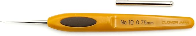 Clover 1025 Soft Touch Steel Crochet Hooks, No. 10/0.75mm