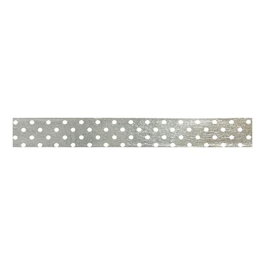 Wrapables Colorful Washi Masking Tape, Silver Dots