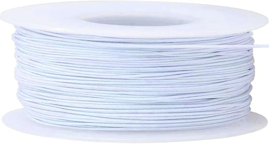 Elastic Bracelet String Cord Stretch Bead Cord for Jewelry Making and Bracelet Making Kits Transparent Stretchy String for Bracelets (White 75ft/25M(1MM))