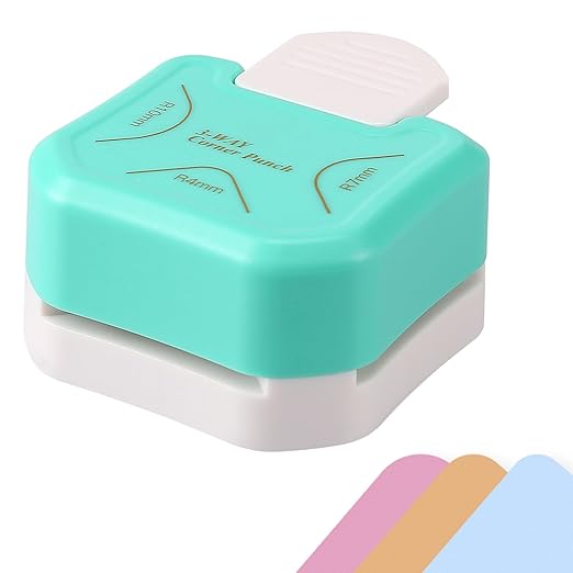 3 in 1 Corner Rounder Punch, 4mm, 7mm, 10mm, 3 Way Corner Cutter Rounder for Paper Crafts, Flash Cards, DIY Projects, Junk Journals, Photo Album, Business Cards, and Scrapbooking