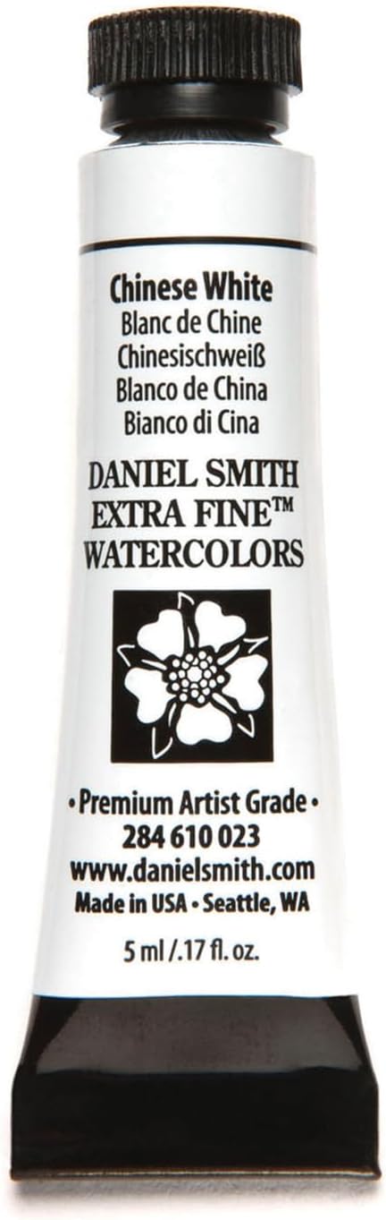 Daniel Smith Extra Fine Watercolor Paint, 5ml Tube, Chinese White, 284610023