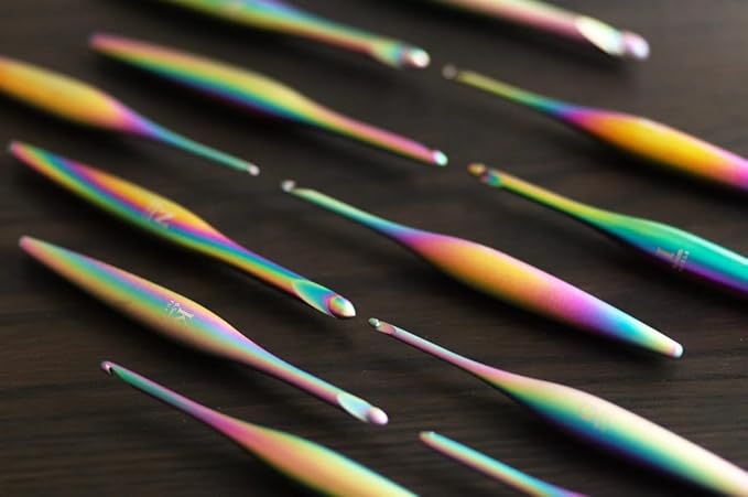 Furls Crochet Hook, Limited Edition Matte Aura Streamline Metal, Ergonomic Handle Crochet Hooks 7" (Matte, K - 6.50MM)