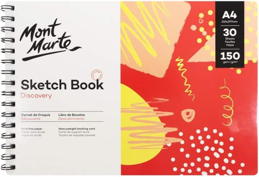 Mont Marte Discovery Sketch Book A4 (8.3 x 11.7in) 30 Sheets 150gsm