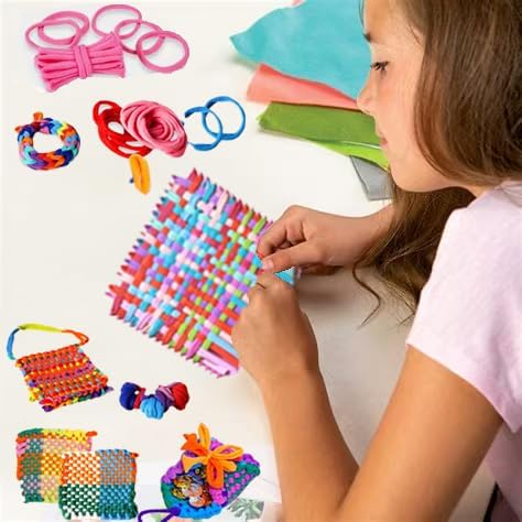 kaaper weaving loom kit for beginners adults, loom kit with 192pcs loops diy arts and crafts for girls and boys, potholder loom knitting kit for beginners (weaving loom kit)