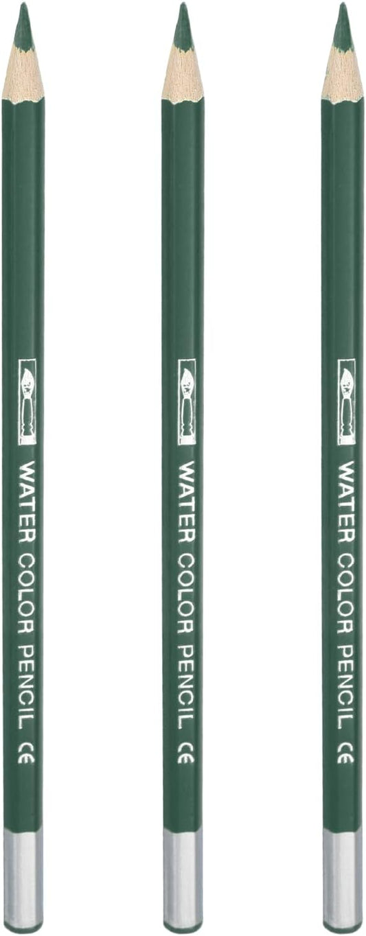 PATIKIL Watercolor Pencils, Dark Green Color Pencil Set Sketch Coloring Drawing Colored Pencils Bulk Artist Drawing Supplies for Adult Coloring Book Blending, 3 Pcs