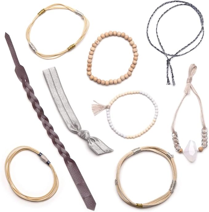 craft crush — bracelet box: neutrals — makes 9 amazing bracelets — crafting kits — for ages 13+, small