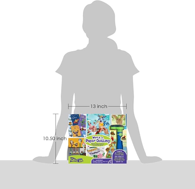 Quill On World of Paper Quilling with Electric Quilling Tool | Paper Quilling Kit | Crafts for Girls Ages 8-12 | Craft Kit for Kids 10-12 | Birthday Gift for 8,9,10,11,12 Year Old Girls and Boys