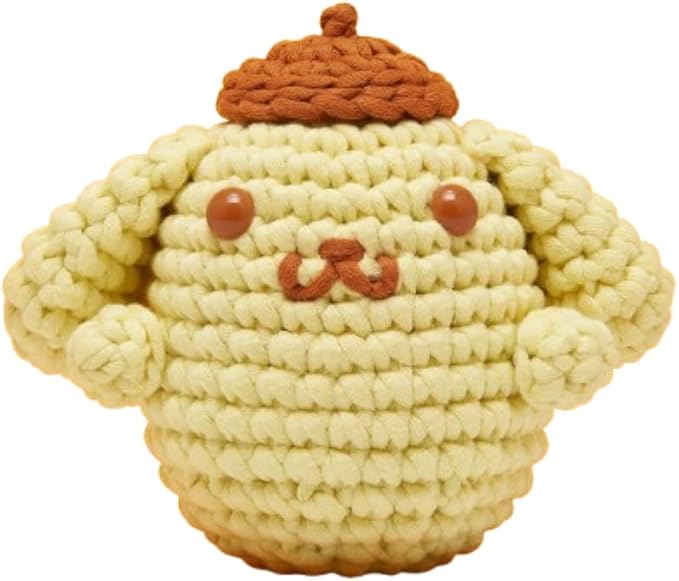 The Woobles Hello Kitty Crochet Kit - Beginners Wooble Crochet Animal Kit Crafts with Easy Peasy Yarn as seen on Shark Tank - with Step-by-Step Video Tutorials (Pompompurin)