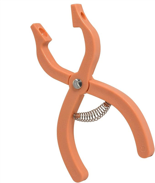 UPTTHOW Safety Eyes Jig Pliers Auxiliary Tool for Attaching Doll Eyes and Noses for Amigurumi and Crochet, DIY Craft Install Accessories Supplies for Stuffed Animals, Orange