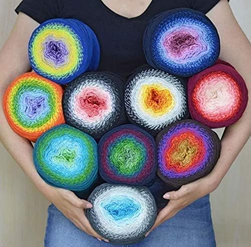 Yarn Art YarnArt Flowers Yarn 55% Cotton 45% Acrylic 250gr 1094yds Multicolor Cotton Yarn Rainbow Crochet Yarn Spring Summer - 1 Fine Sport Skein (290)