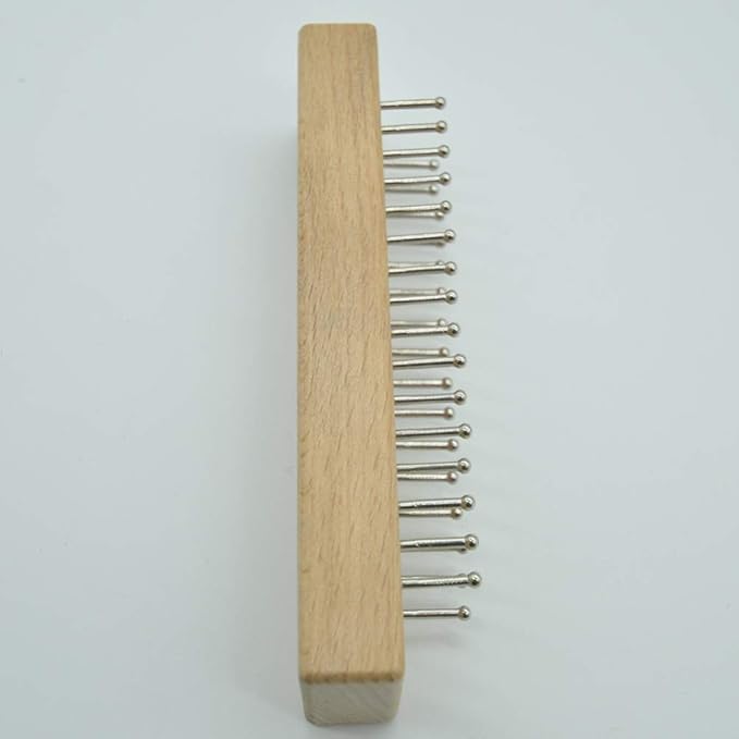 EXCEART Solid Beech Wood Scarf Loom 6.29In Handheld Braider with Crochet Hook for DIY Knitting Weaving Kit Crafting Scarves and Shawls