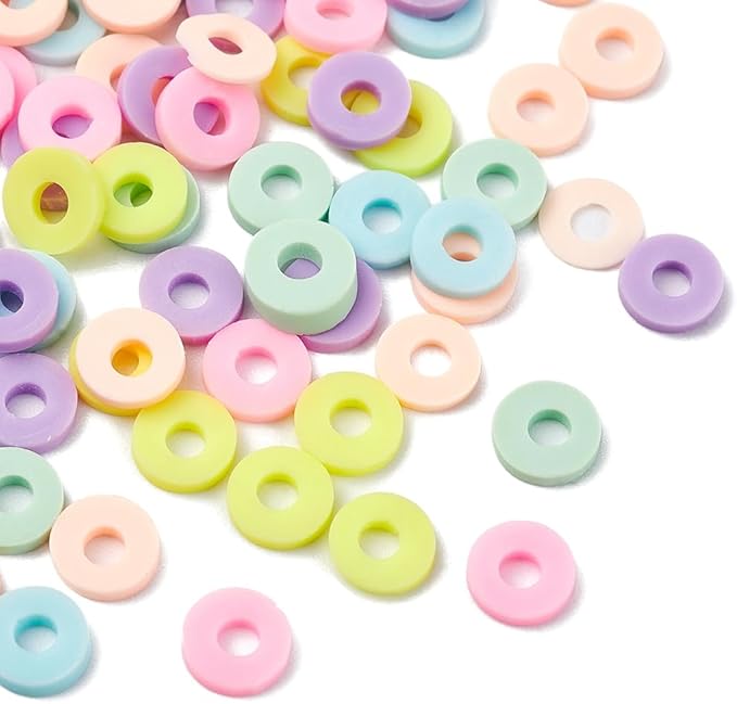 3185 Pcs Glass Seed Beads Bracelet Making Kit, Includes Glass Seed Beads, Flat Round Opaque White Acrylic Beads & Polymer Clay Beads with Elastic Cord, DIY Art Craft Gift for Girls