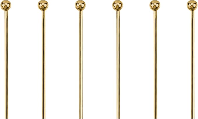 Mandala Crafts 1 Inch Antique Brass Ball Head Pins for Jewelry Making Earring Making Supplies - 500 Jewelry Findings for Making Earrings DIY Bracelets Rosary Charms