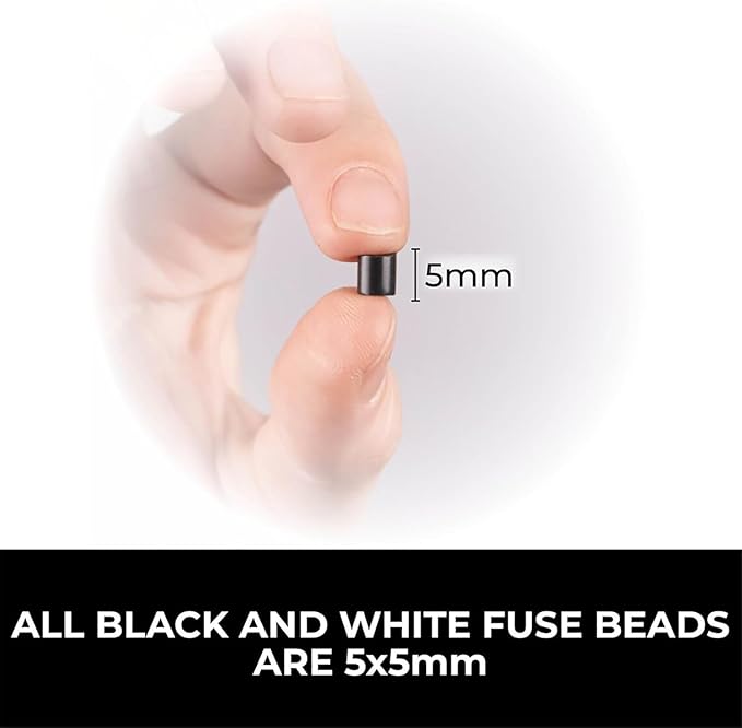 ARTKAL Fuse Beads 6000 Melty Beads Compatible 5 mm Perler and Hama Bead, Black, S13