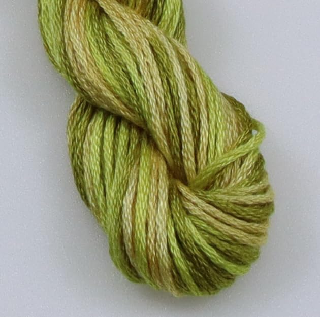 KCS Big skeins of 25 Meters Size 25 Color Variegated Cross Stitch Stranded Threads,6 skeins,4070